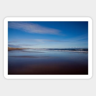 Winter Blue on Druridge Bay Sticker